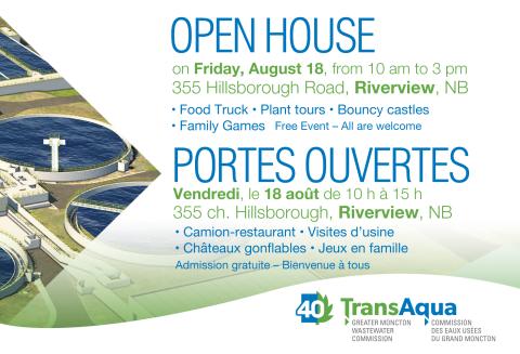TransAqua - Open House on Friday, August 18 from 10 am to 3 pm